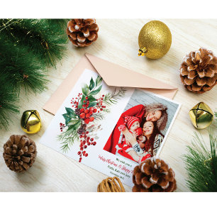 Carte de vœux de Noël photo de vacances