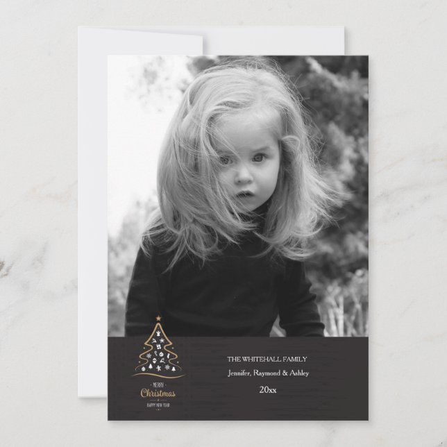 Carte de vœux de Noël photo Esprit de Noël (Devant)