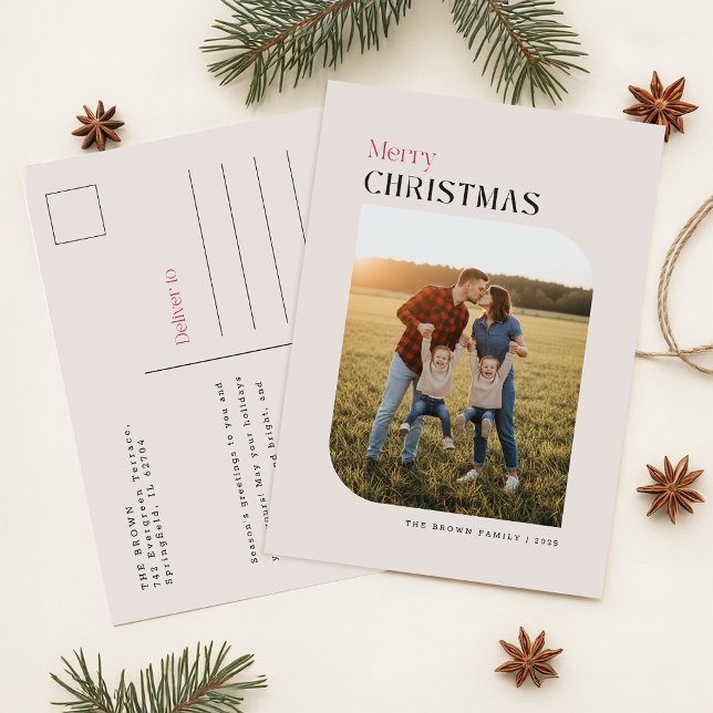 Carte de vœux de Noël photo minimale (Créateur téléchargé)