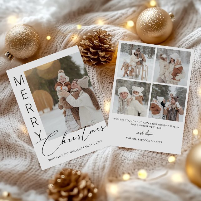 Carte de vœux de Noël photo moderne (Créateur téléchargé)