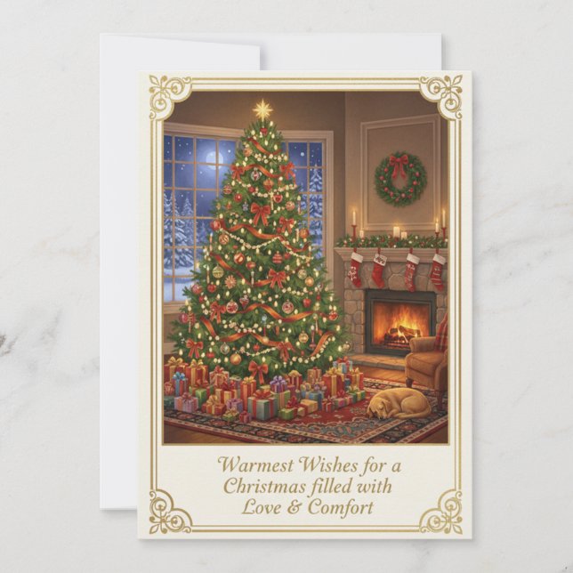 Carte de vœux de Noël plate (Devant)