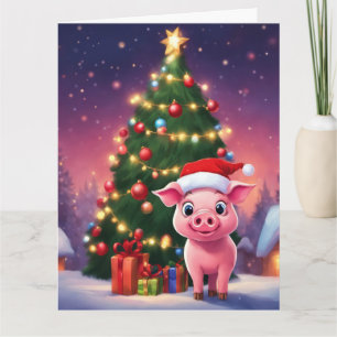 Carte de voeux de Noël pliée