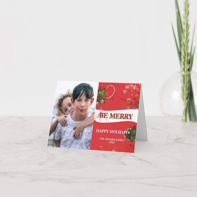 Carte de vœux de Noël pliée (Devant)