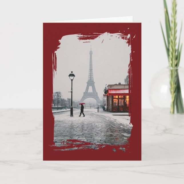 Carte de vœux de Noël pliée (Devant)