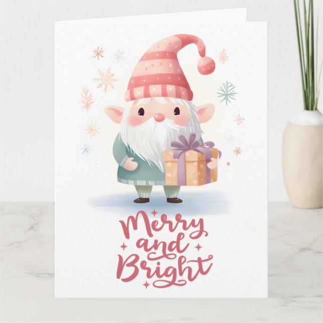 Carte de voeux de Noël pliée (Devant)