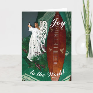 Carte de vœux de Noël pour ange et dulcimer de mon