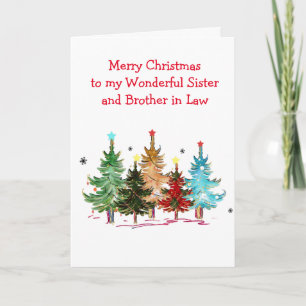 Carte de vœux de Noël pour belle-sœur et beau-frèr