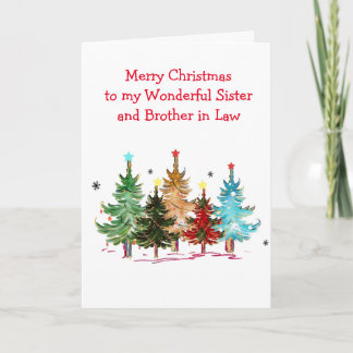 Carte de vœux de Noël pour belle-sœur et beau-frèr