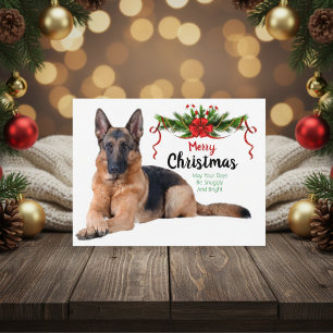 Carte de vœux de Noël pour Berger Allemand