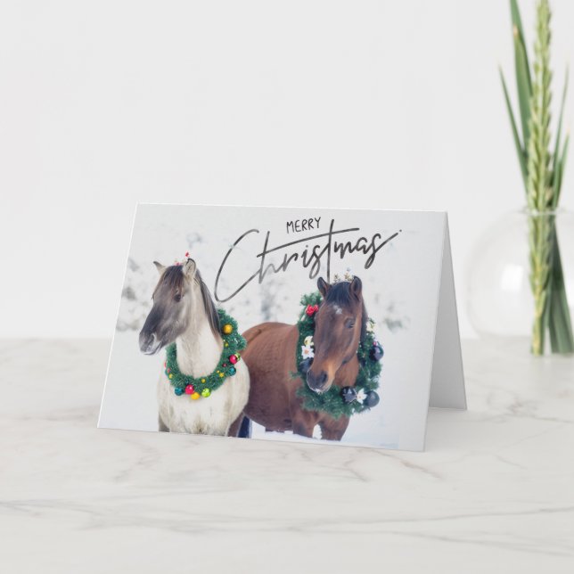 Carte de vœux de Noël pour cheval (Devant)