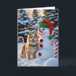 Carte de voeux de Noël pour chien spitz finlandais<br><div class="desc">Vivez un tourbillon de vacances amusant avec ce chien de Noël de conception ludique! Plein d'énergie festive,  il capture la joie de la saison avec un thème fantasque et chaleureux,  parfait pour répandre la joie.</div>