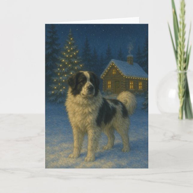 Carte de vœux de Noël pour chien Tornjak (Devant)