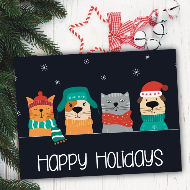 Carte de vœux de Noël pour entreprise de pets (Créateur téléchargé)