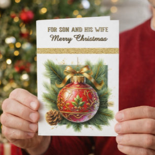 Carte de vœux de Noël pour fils et belle-fille 