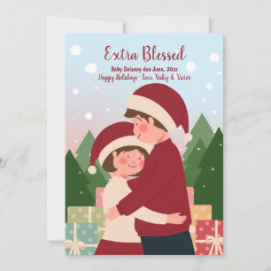 Carte de vœux de Noël pour grossesse super bénie