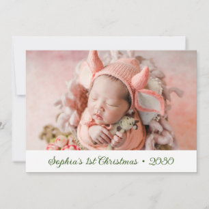 Carte de vœux de Noël pour la 1re photo de Noël de