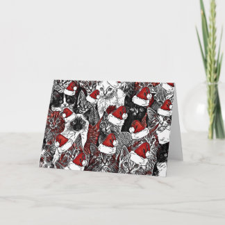 Carte de voeux de Noël pour les chats