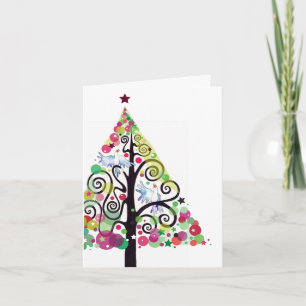 Carte de voeux de Noël pour les oiseaux chanteurs