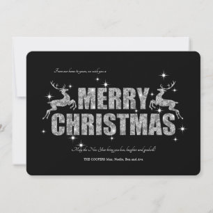 Carte de vœux de Noël pour les rennes