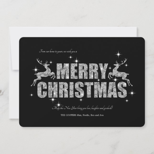 Carte de vœux de Noël pour les rennes (Devant)