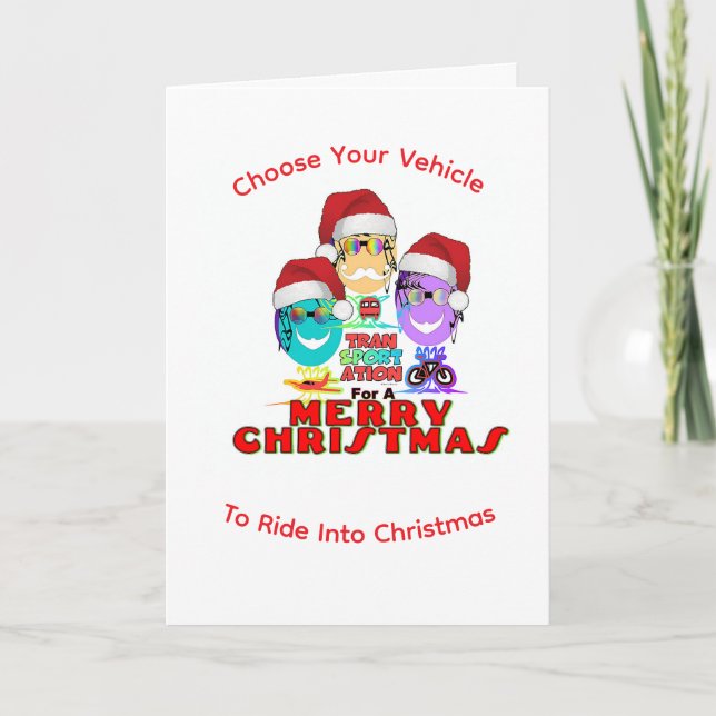 Carte de vœux de Noël pour les transports (Devant)