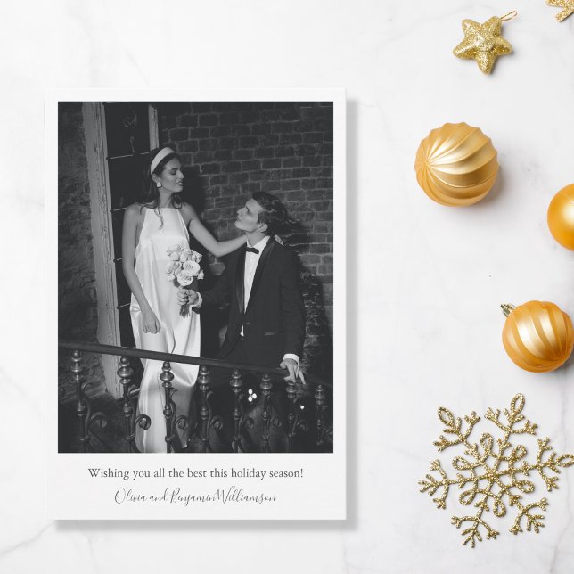 Carte de vœux de Noël pour mariage moderne minimal (Créateur téléchargé)