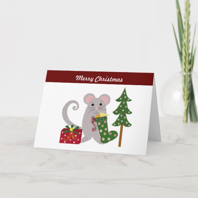 Carte de vœux de Noël pour souris (Devant)