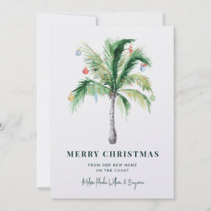 Carte de vœux de Noël pour un palmier qui déménage
