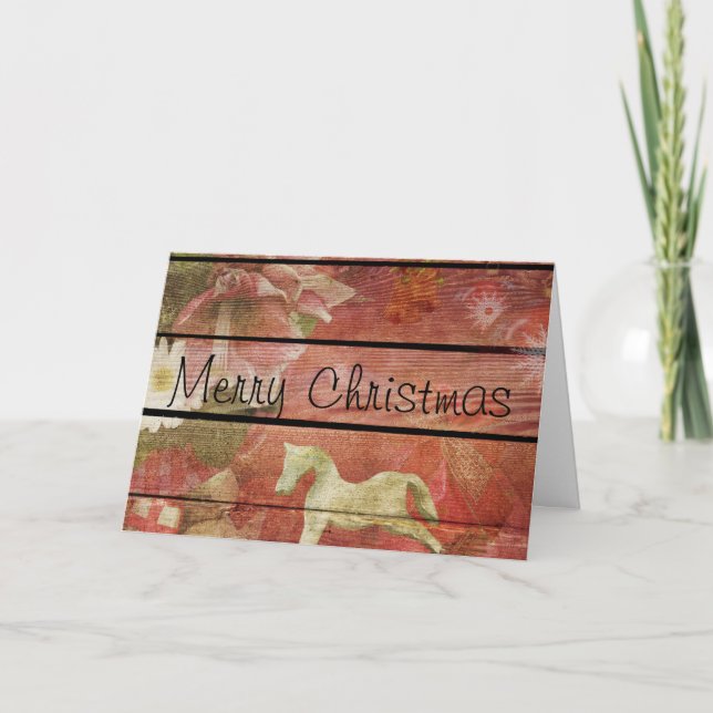 Carte de voeux de Noël pour un pays joyeux (Devant)