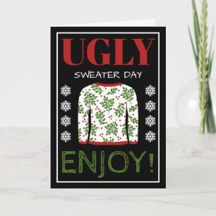 Carte de vœux de Noël Pull moche