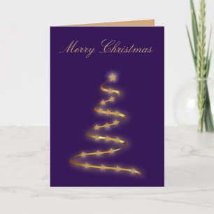 Carte de voeux de Noël Purple & Gold