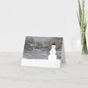 Carte de vœux de Noël « Qu'il neige »