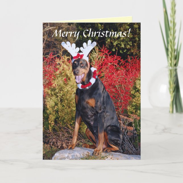 Carte de voeux de Noël Reindobe (Devant)