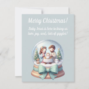 Carte de vœux de Noël religieuse pour enfants
