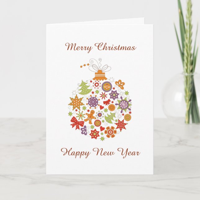 Carte de voeux de Noël rétro (Devant)