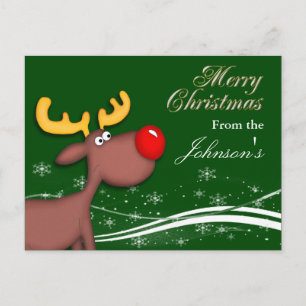 Carte de voeux de Noël Rudolf
