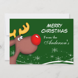 Carte de voeux de Noël Rudolf