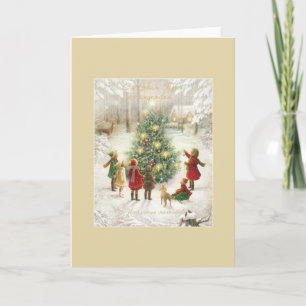 Carte de voeux de Noël russe vintage