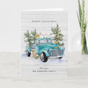 Carte de voeux de Noël Rustic Farmhouse Truck