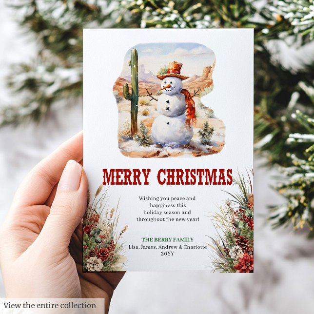Carte de vœux de Noël rustique de la prairie à tél (Rustic prairie Christmas greeting card download

)
