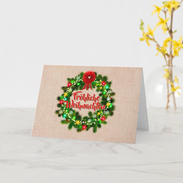 Carte de vœux de Noël salutation (Fleur jaune)