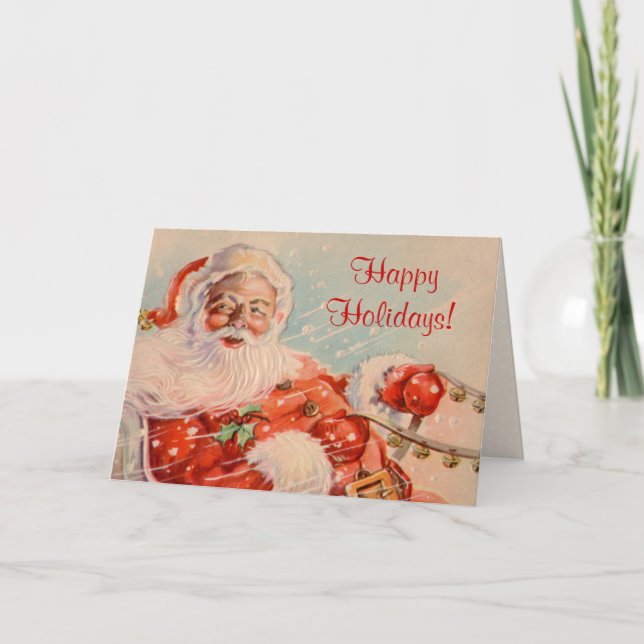 Carte de voeux de Noël Santas Sleigh Ride (Devant)
