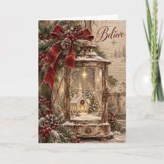 Carte de vœux de Noël - Scène vintage - V1