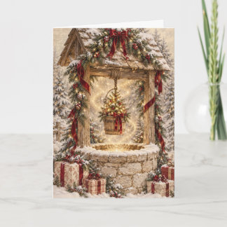 Carte de vœux de Noël - Scène vintage - V5