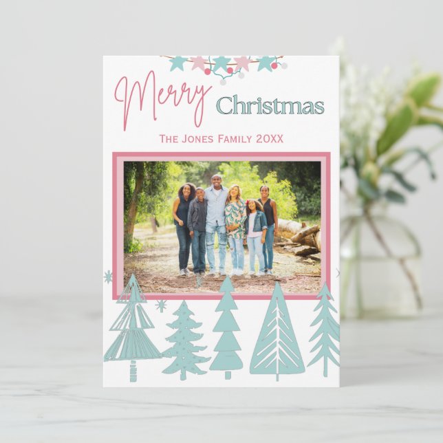 Carte de voeux de Noël simple (Debout devant)