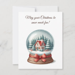 Carte de vœux de Noël Snow Much Fun – Vous souhait