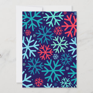 Carte de vœux de Noël sous la neige de minuit
