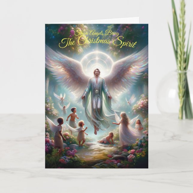 Carte de voeux de Noël Spirit pliée (Devant)