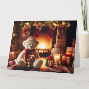 Carte de voeux de Noël Teddy Bear