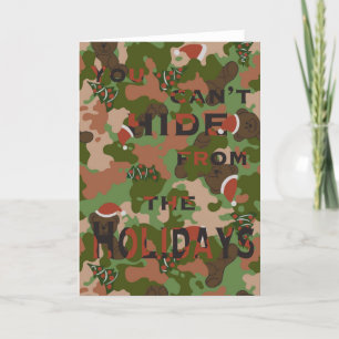 Carte de vœux de Noël Teddy Bear Camo